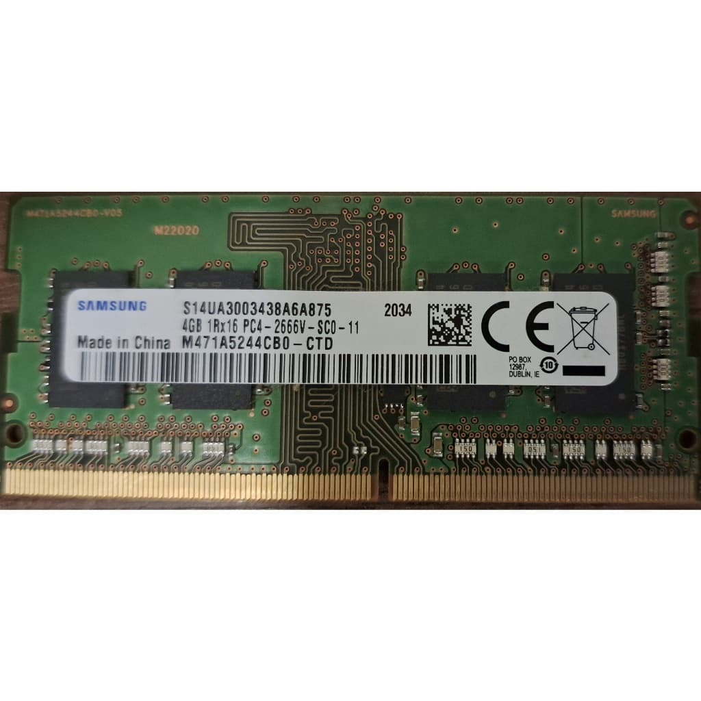 Memória Samsung 4Gb DDR4 2666MHz para notebook