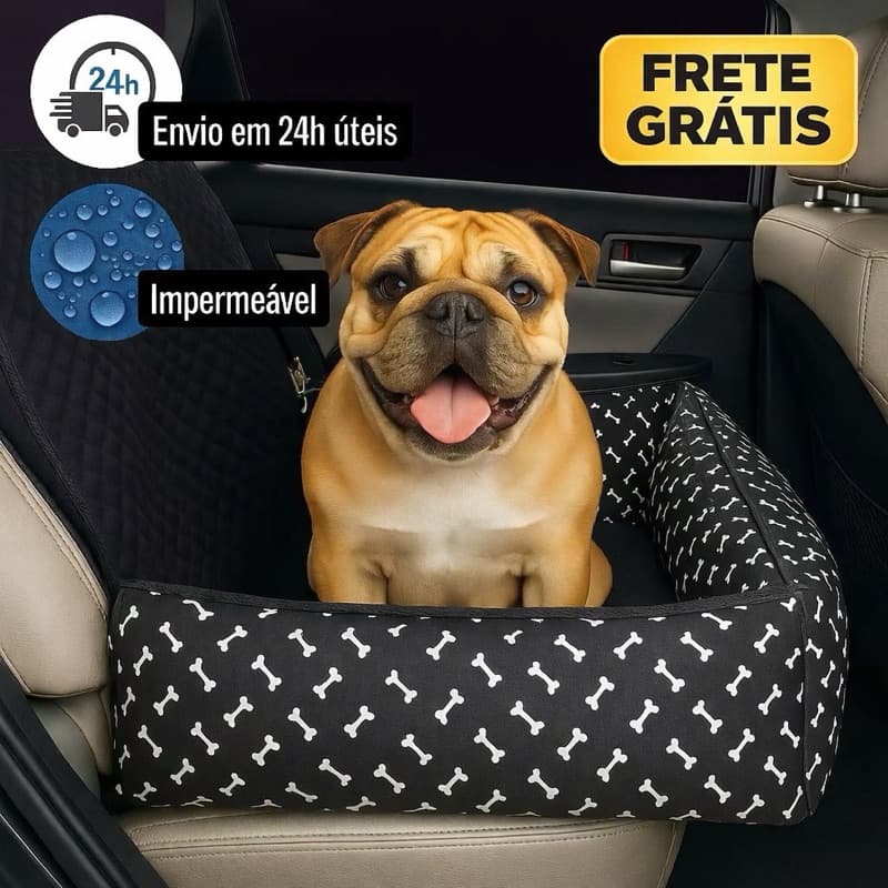 Assento Protetor Pet Grande Banco Traseiro de Carro Modelo Caminha Impermeável e Fácil Lavagem