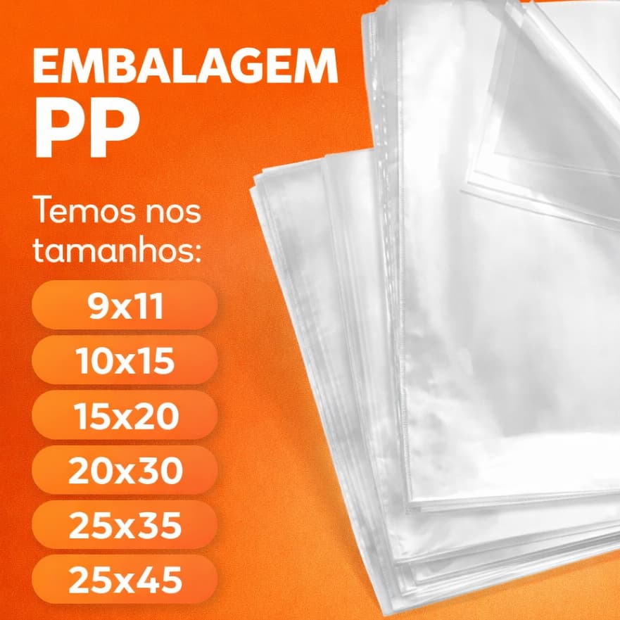 Saco Transparente Sem Aba Plástico Cristal Embalagem Roupa Qualidade Várias Medidas