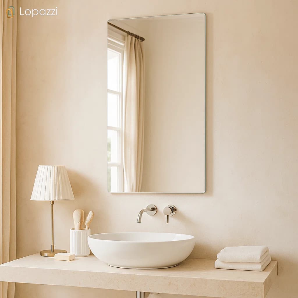 ESPELHO ORGÂNICO GRANDE 90X40CM DECORAÇÃO SALA QUARTO BANHEIRO HALL LOJA SEM MOLDURA POLIDO