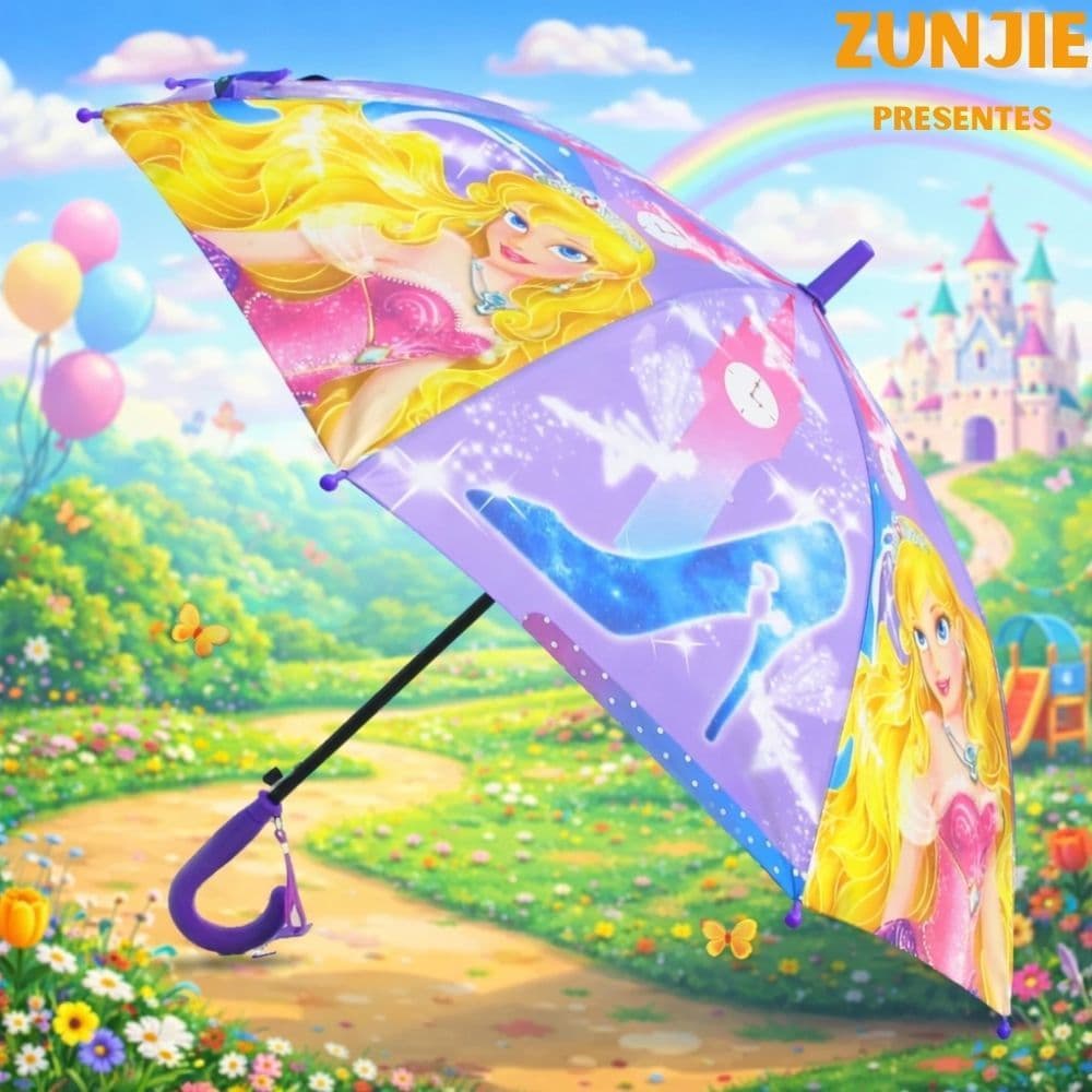 Sombrinha Infantil Estampada Automático Com Apito Para Menina e Menino De Alta Qualidade  SZJ-13