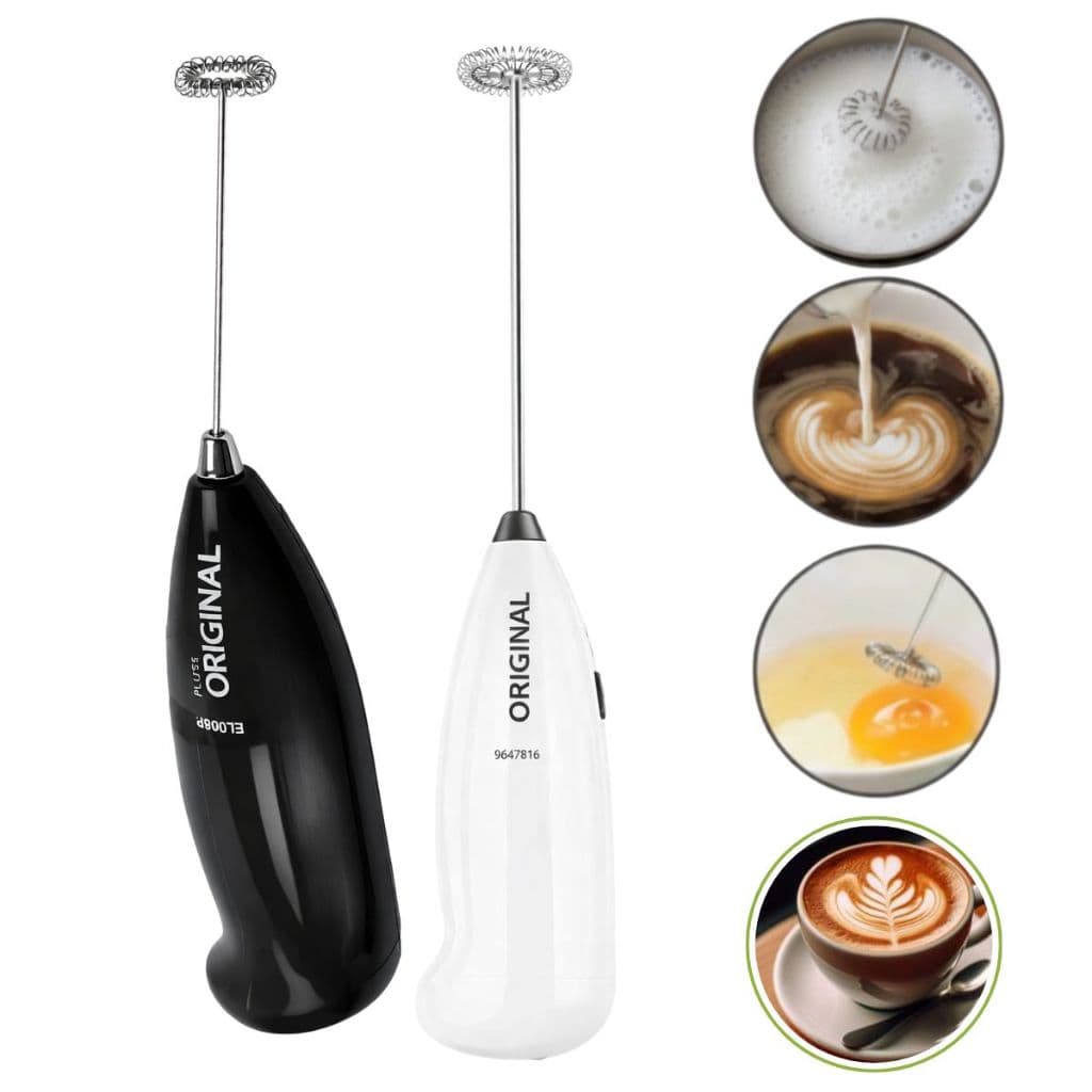 Kit 2 Mini Misturadores Elétricos Portáteis para Café e Leite - Batedor de Bebidas Mixer