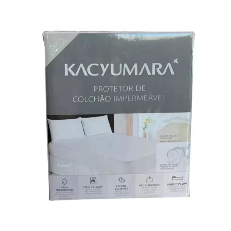 Capa Protetora De Colchão Impermeável Kacyumara 100% Algodão Solteiro Casal Queen King Kacyumara