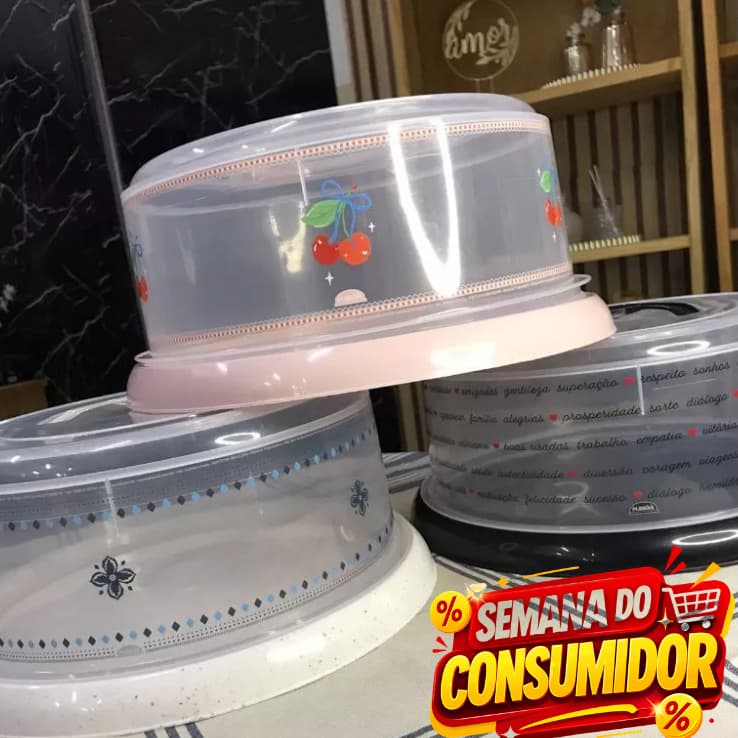 Semana do Consumidor | Boleira com Alça e Tampa de Rosca – Plasútil
