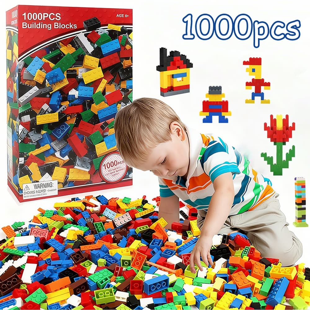 500/1000peças Blocos de montar de peças grandes Brinquedos educativos para crianças