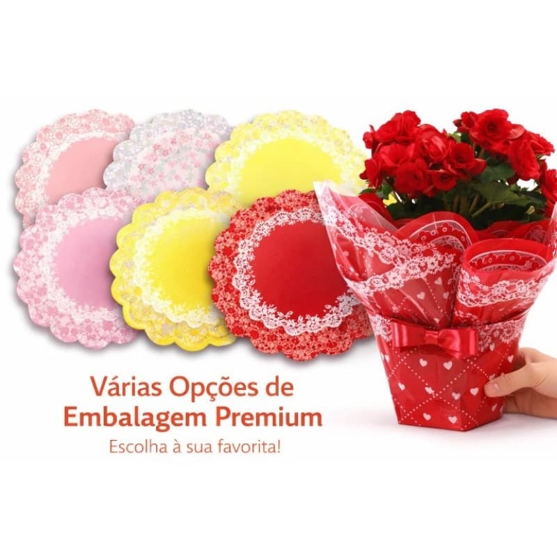 50 poli redondo 48x48cm decorado pra flores e cestas