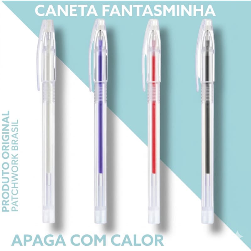 Caneta Fantasminha Apaga Ferro Borracha Várias Cores Top