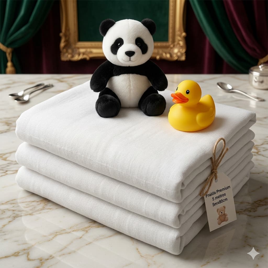 Tecido Fralda Premium Valletex  5 ou 3 Metros 80cm Largura em Cores Branco Rosa e Azul