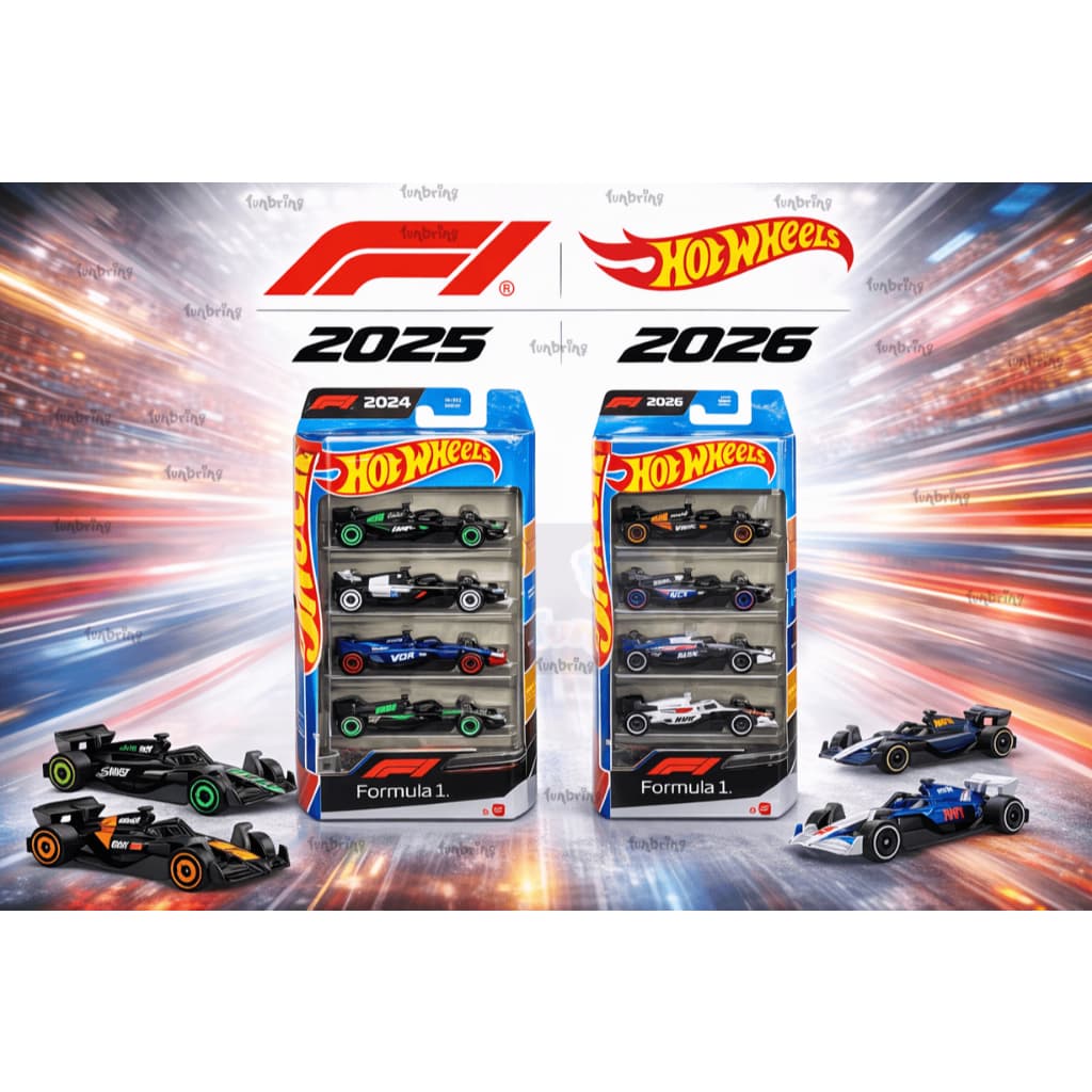 Pack Fórmula 1 Hot Wheels Mattel Original – 5 Carrinhos Escala 1:64 Colecionável