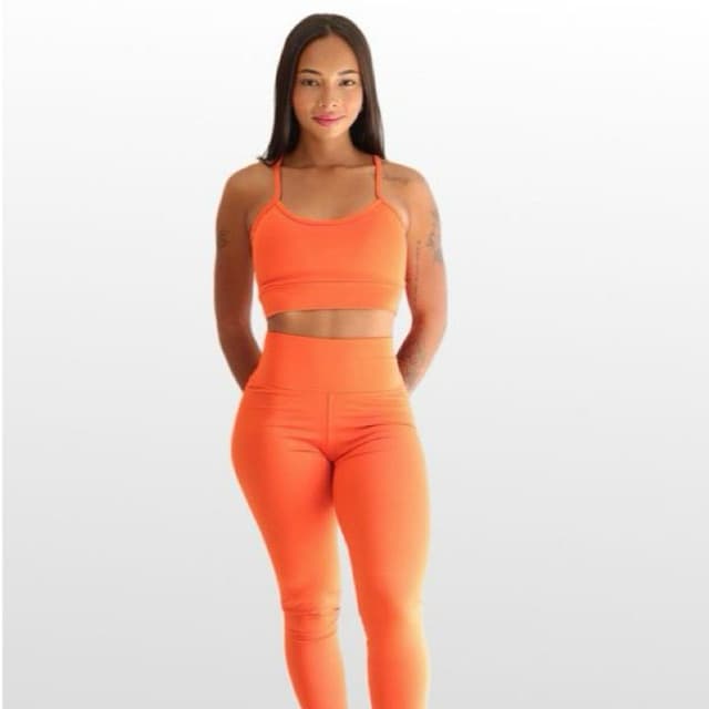 Conjunto Top e Legging Alcinha Nadadora Fitness Academia Treino