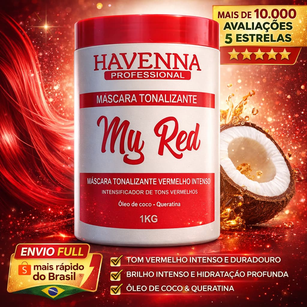 Mascara Matizadora Para Cabelos Vermelhos 1kg Vermelho Cereja