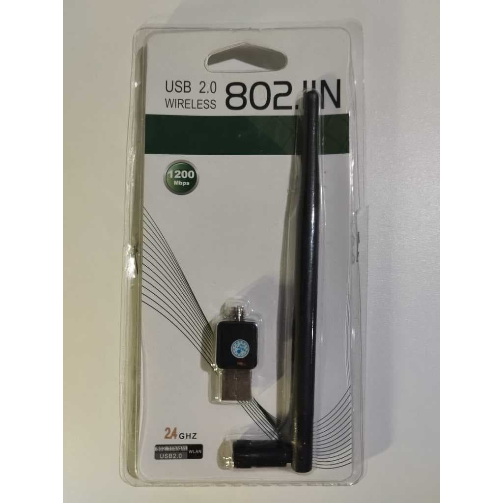 Adaptador Wireless 2.0 Usb Sem Fio Antena Wifi 1200 Mbps