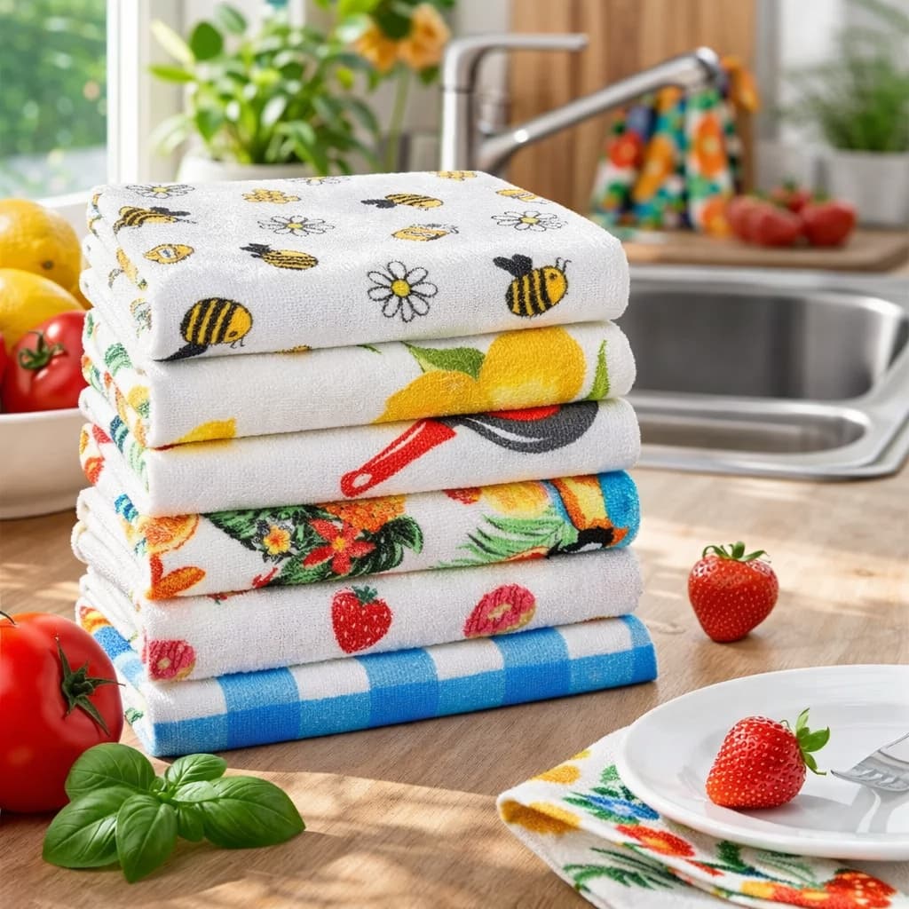 Kit c/10 panos de prato louça premium 45x65 65g - Cores Sortidas