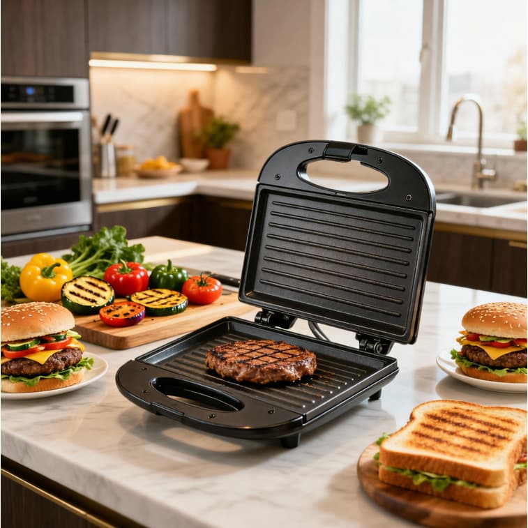 Sanduicheira e  Grill Antiaderente Preto 110V