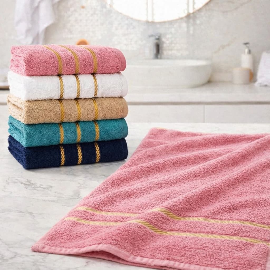 KIT 5 TOALHA DE BANHO DUBAI 100% ALGODÃO