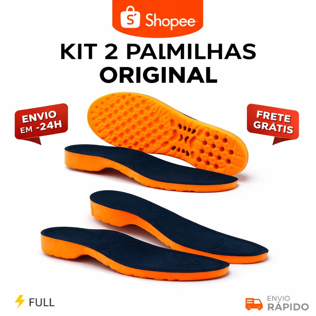 KIT COMBO 2 PARES DE PALMILHA ORTOPEDICA DE GEL ORIGINAL MACIA