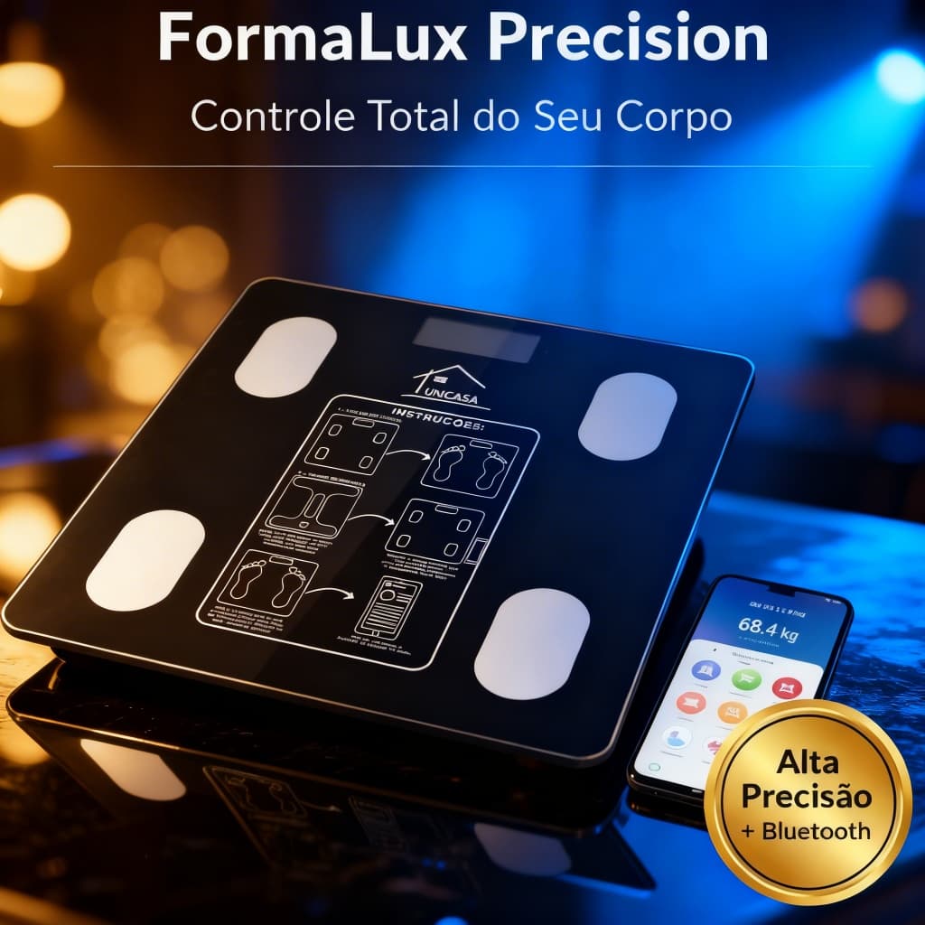 Balança Digital Medidora Corporal Bioimpedância 140kg Bluetooth Aplicativo Fitness Treino, Banheiro