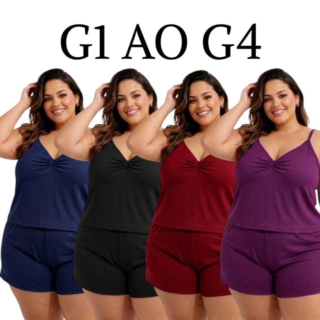 Baby Doll Plus Size - G1 ao G4 - Malha Canelada