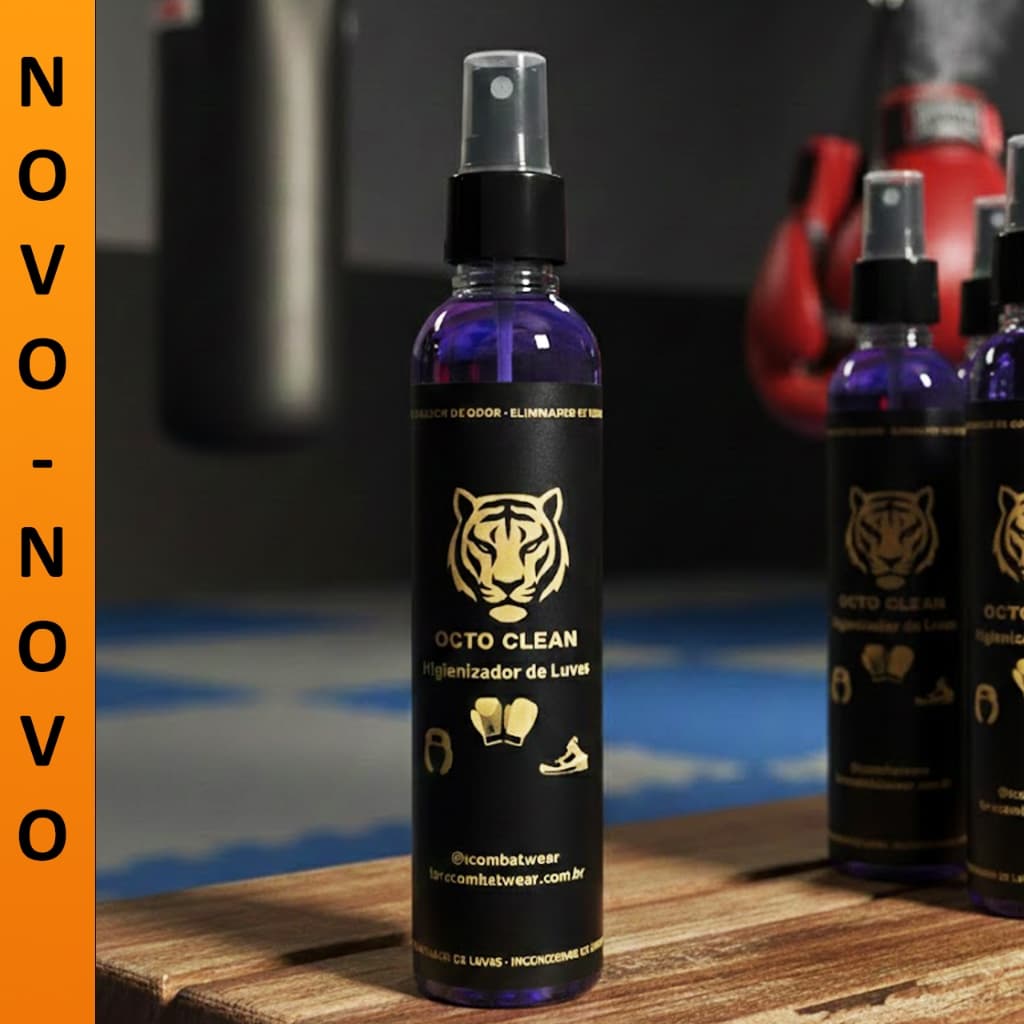 Higienizador de Luvas Spray Anti-Odor Equipamentos de Muay Thai, Boxe e Luta Luva Chulé Octo Clean