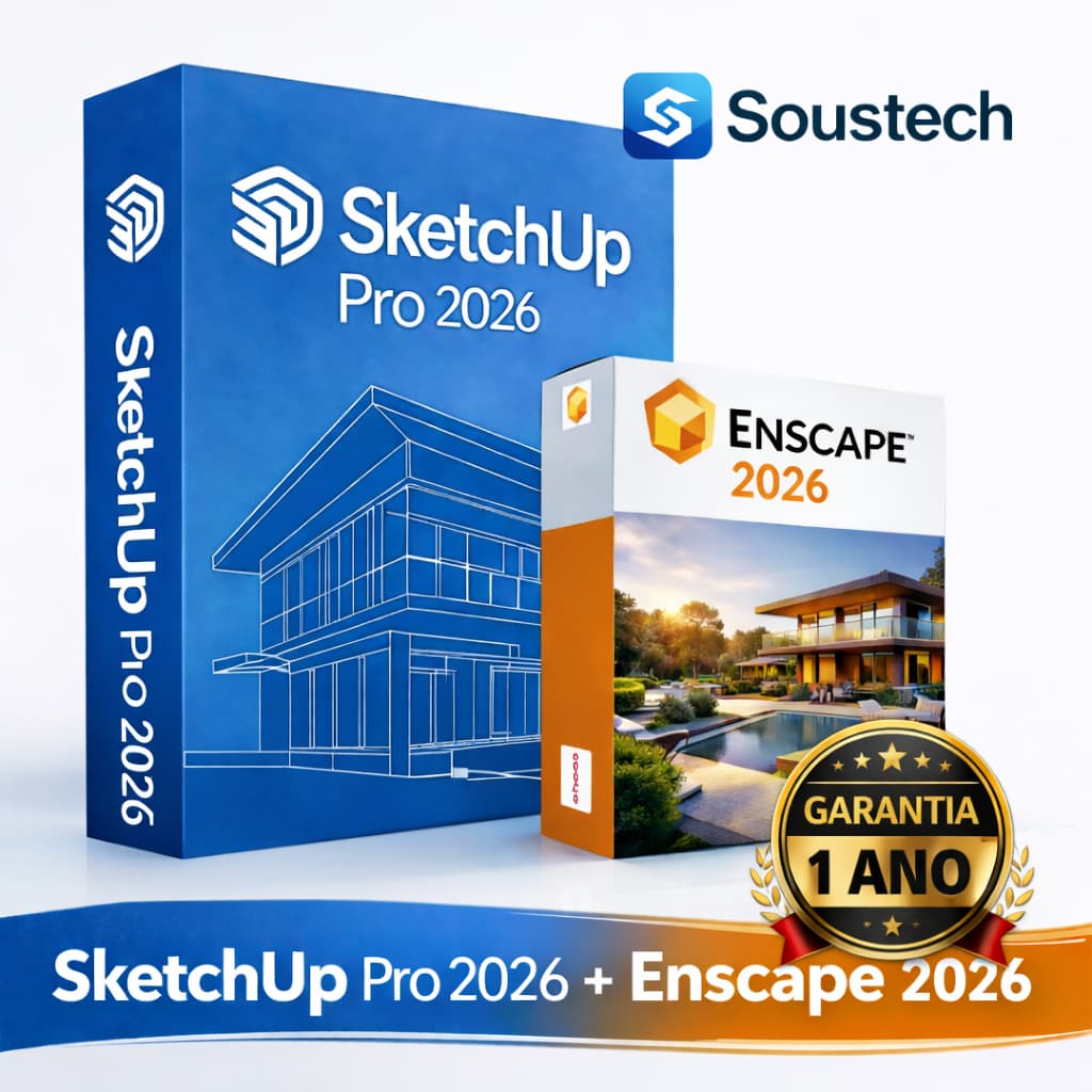 SketchUp Pro 2026 + Esncape 2026 Vitalicio 1 Ano De Garantia