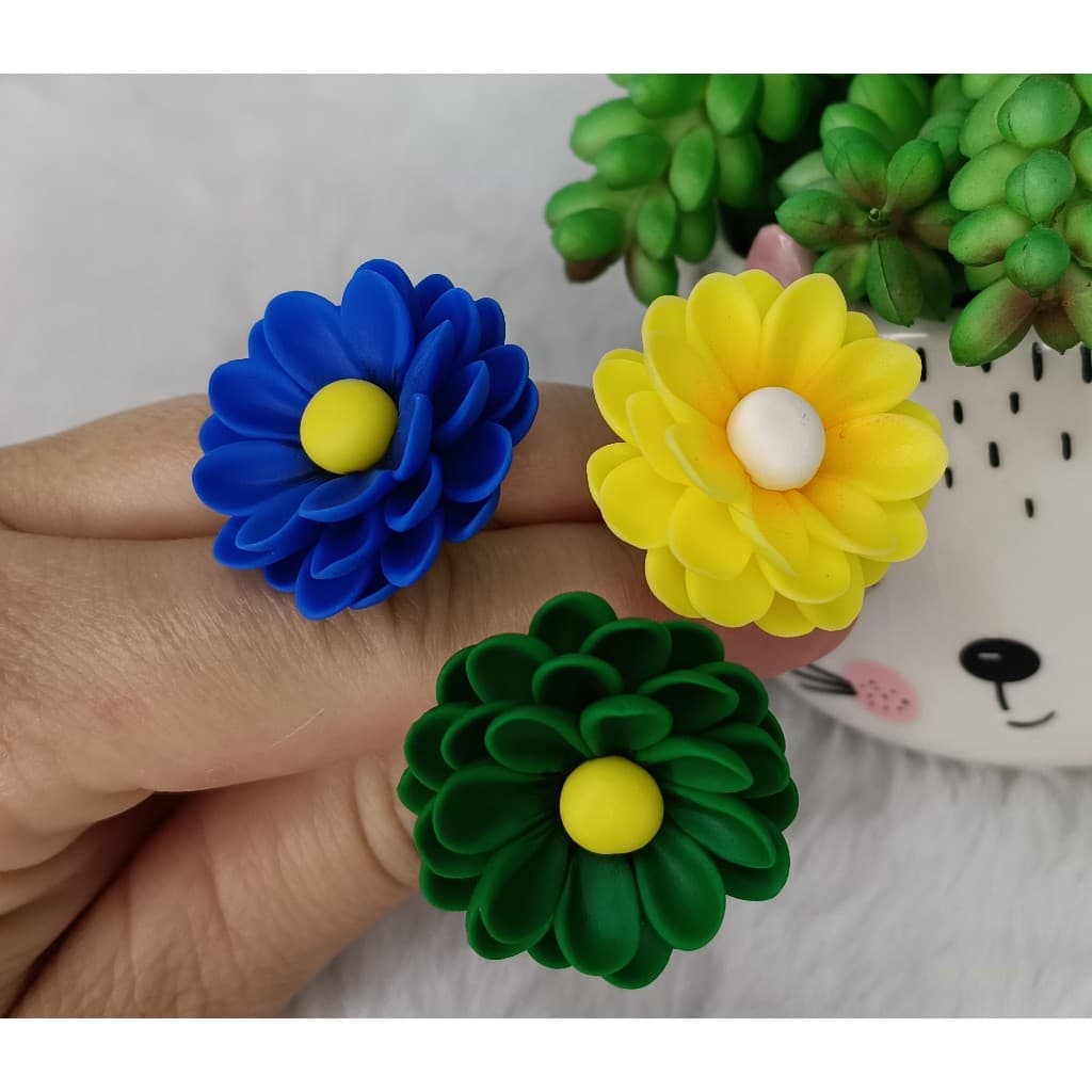 Kit Enfeite para Cuia de chimarrão de  3 Flores