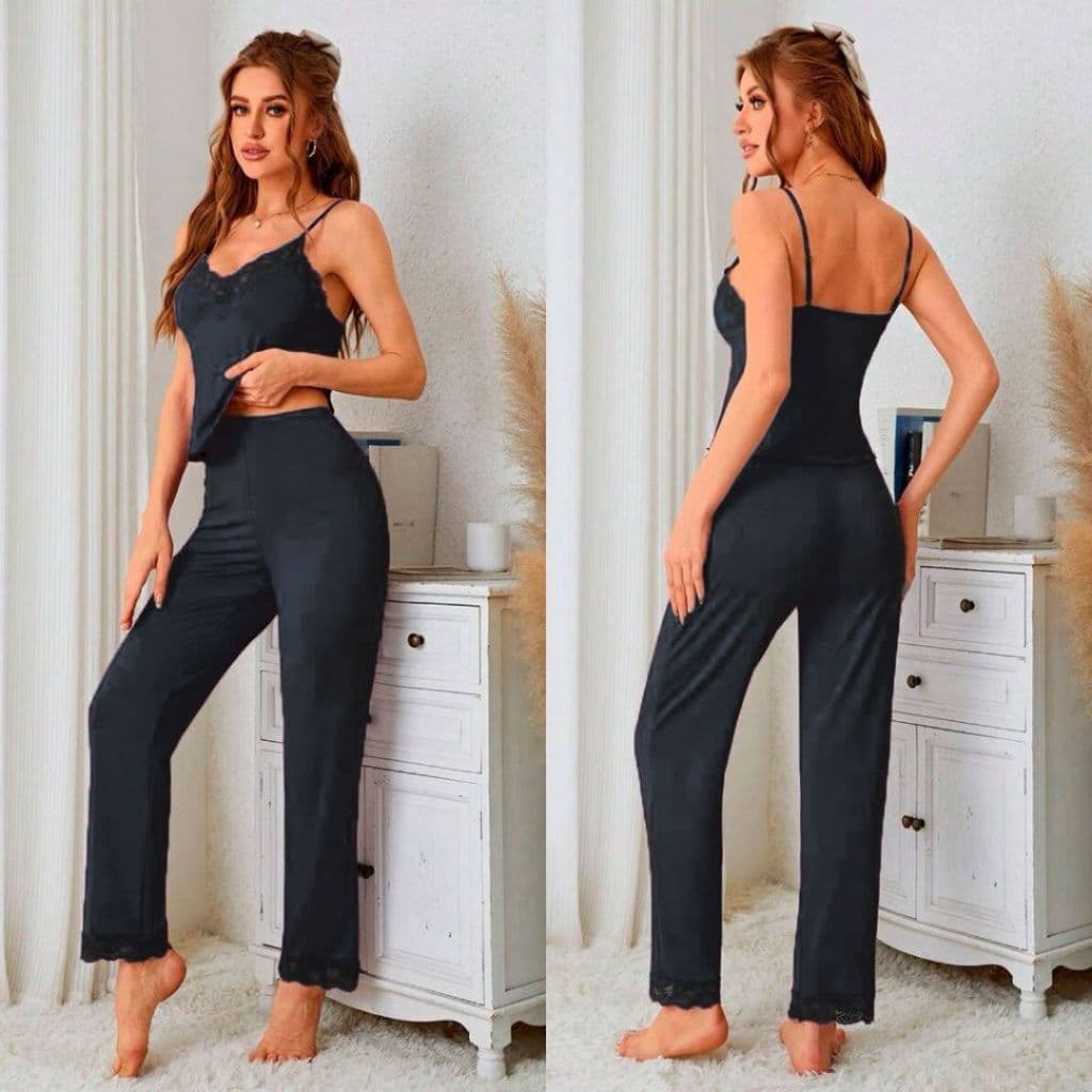 Conjunto de Pijama Calça Comprida Confortável e Blusa Alça