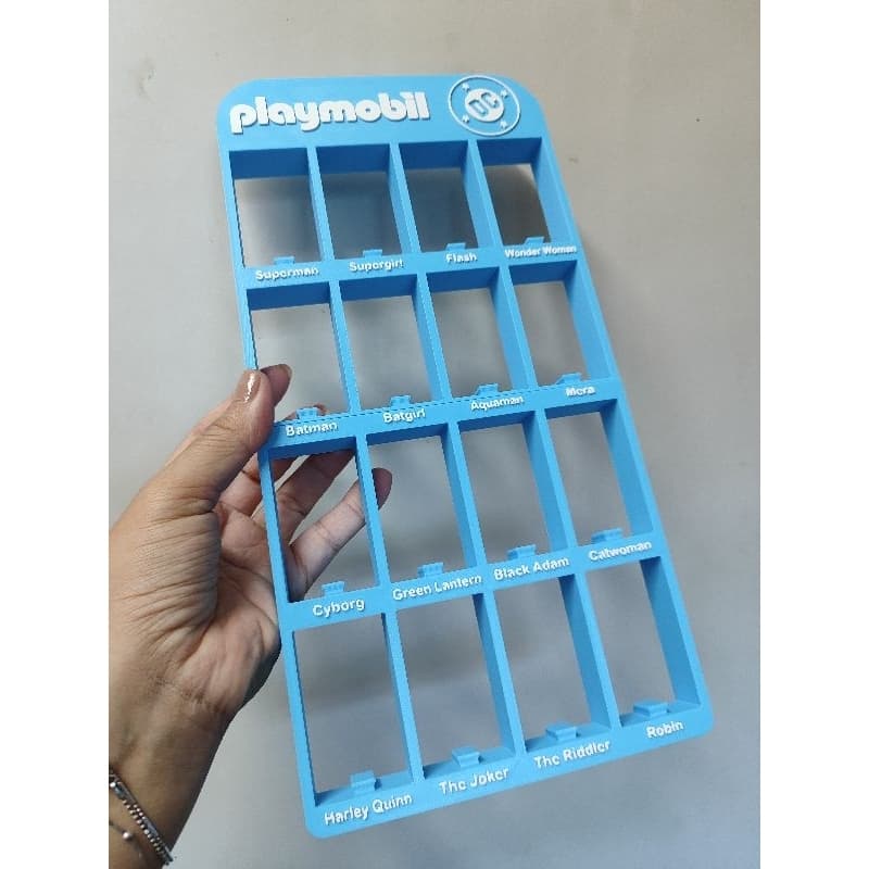 Estante Suporte para Bonecos Playmobil DC kinder ovo em impressão 3D