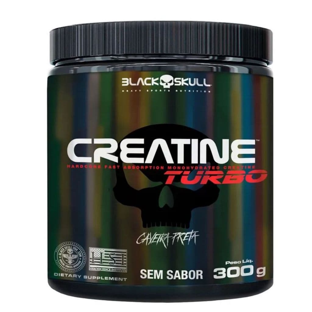 Creatina Turbo Monohidratada Black Skull Pote 300g