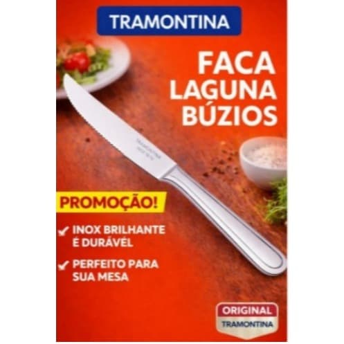 Faca para Churrasco Tramontina Búzios em Aço Inox 4"