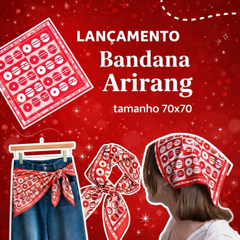 Bandana - Lenço de cabeça Arirang BTS