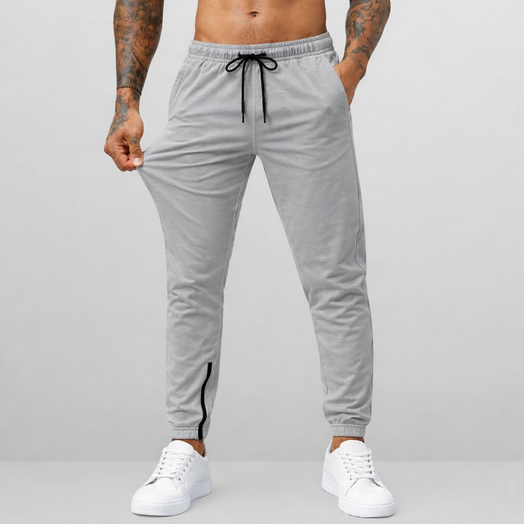 Calça Jogger Masculina Tactel Com Elastano Com Zíper Na Barra Do P ao GG