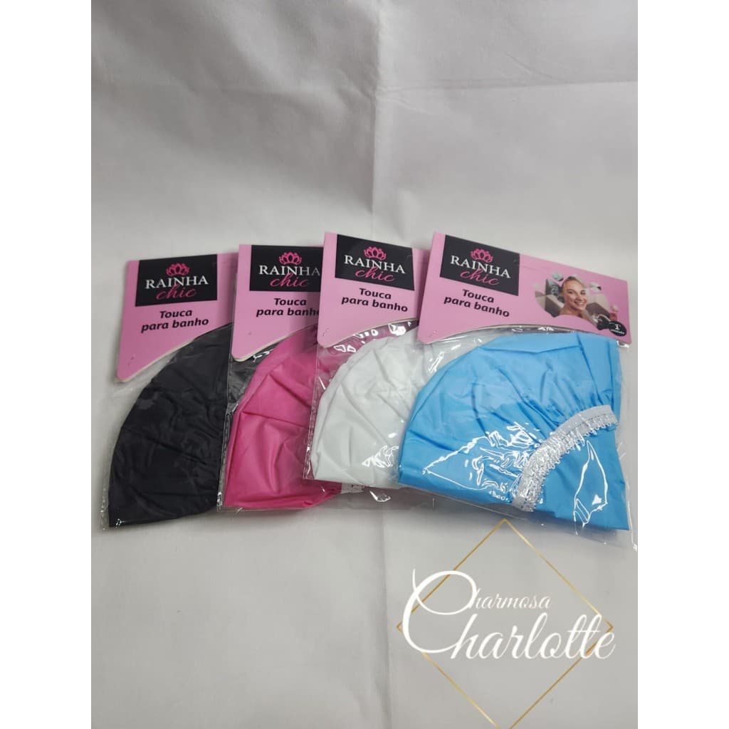 Touca Plástica Impermeável de Banho e Hidratação Lisas Diversas Cores Elástico Alta Qualidade