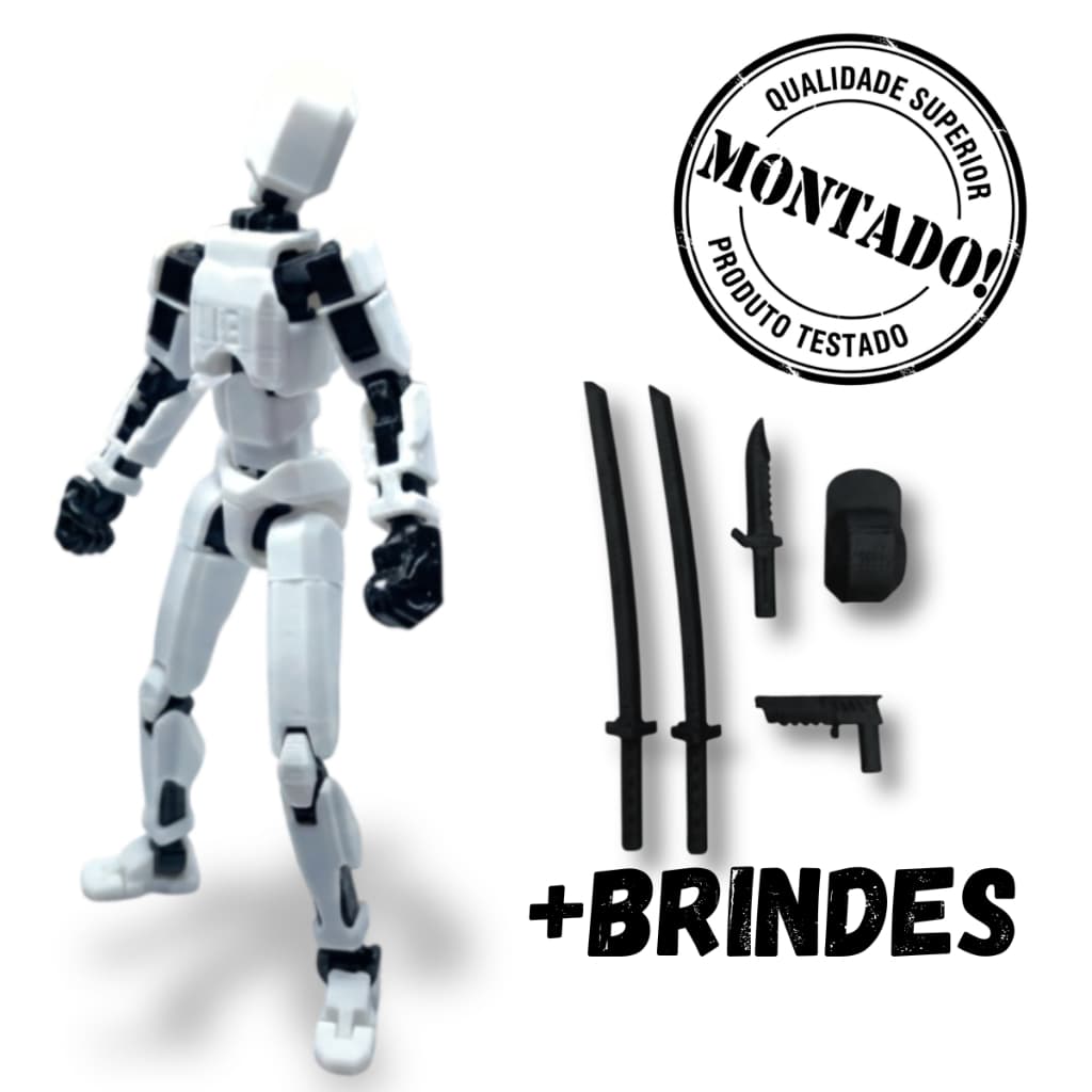 Boneco Articulado Dummy 13 Montado + Brinde de 5 Acessórios Figura de Ação Pose