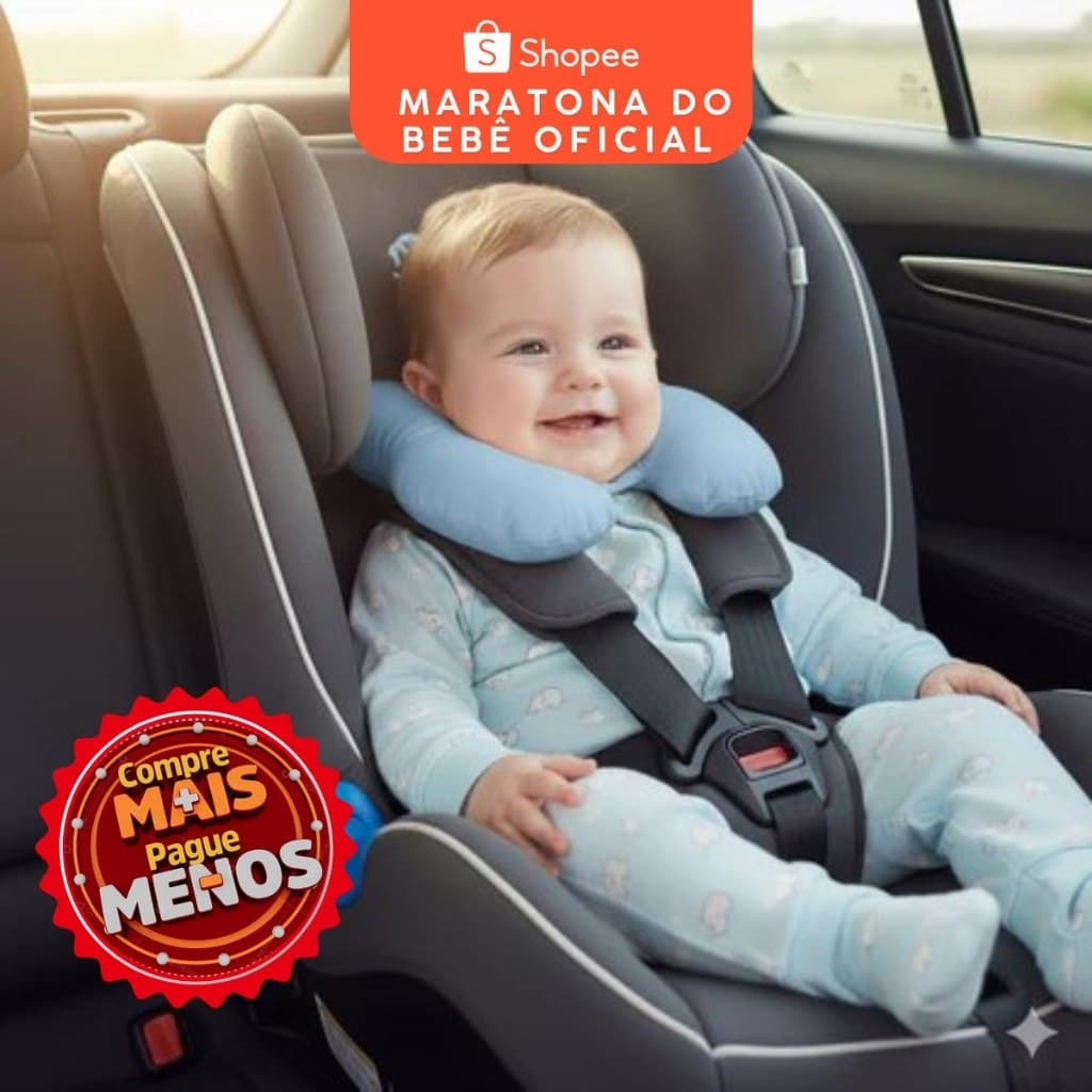 Almofada para Pescoço  Protetora ENCOSTO Apoio de Cabeça para Viagem CONFORTÁVEL