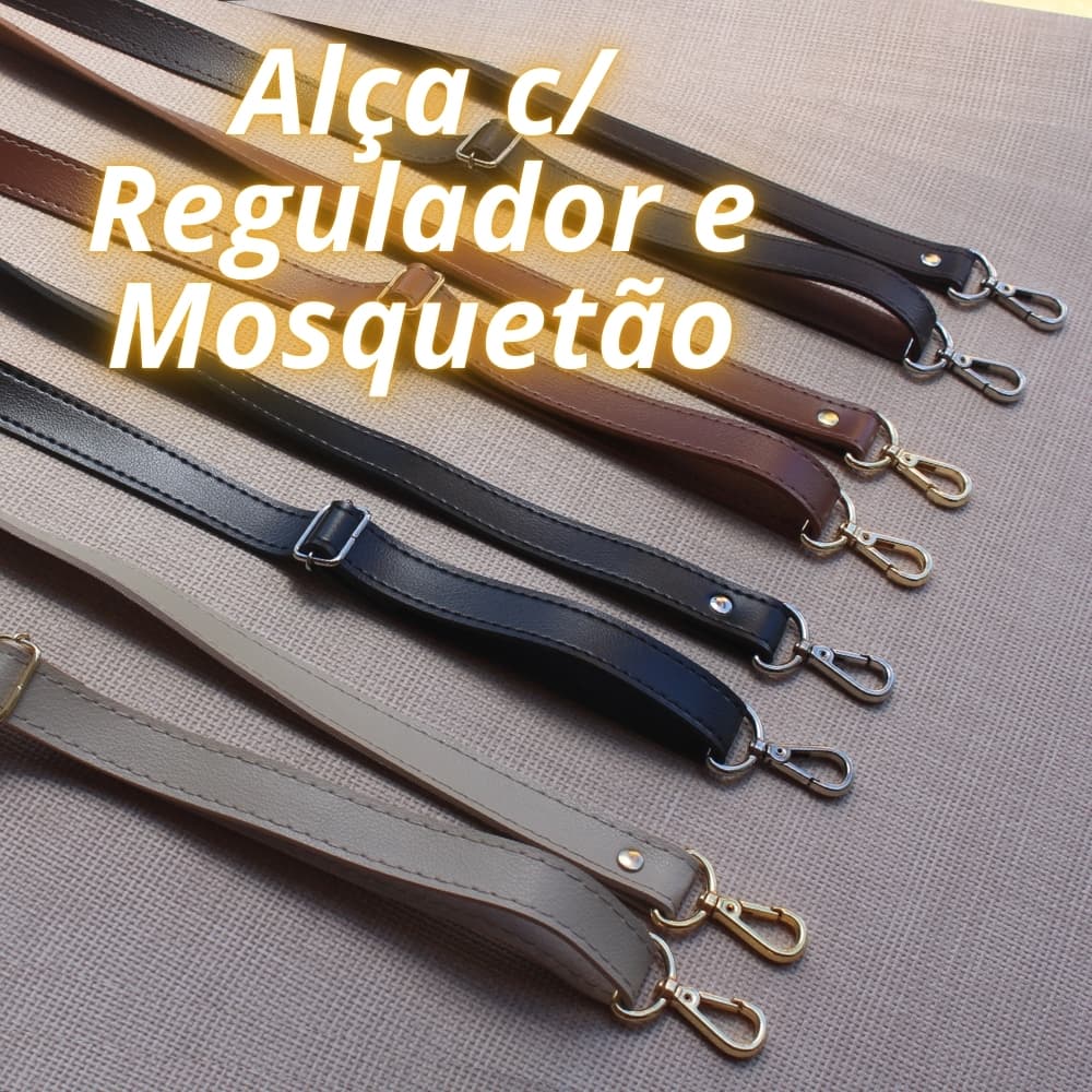 Alça para Bolsa com Regulador e Mosquetão