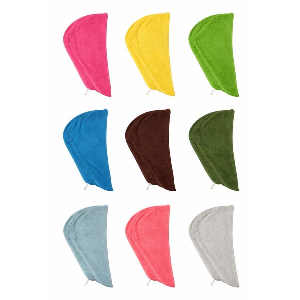 Toalha Touca de Secar Cabelo Pós Banho 100% Algodão - CORES SORTIDAS