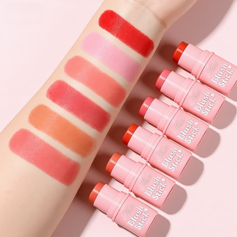 🌸AXIU-1🌸 rose Creme Blush Stick Longa Duração Natural À Prova D‘água Blush Cremoso em Bastão para Lábio e Bochecha
