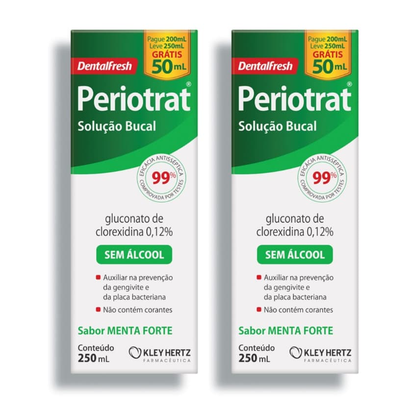 Periotrat Enxaguante Bucal Menta Forte Sem Alcool 250ml