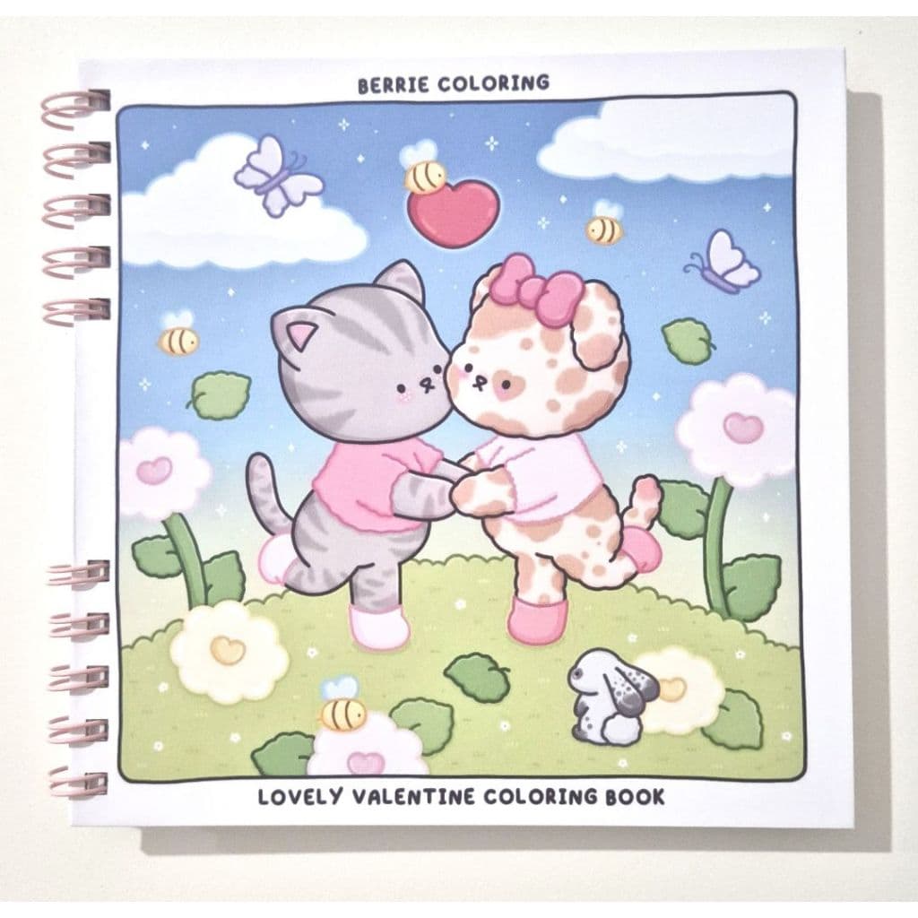 Livro de Colorir Berrie Lovely Valentine (BC) - Capa Dura - Wire-o - 18,5x18,5cm.