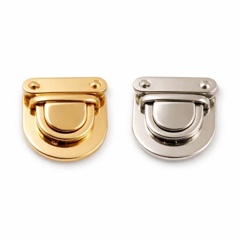 10 Fecho Tik TAC 3cm Dourado Para Bolsas