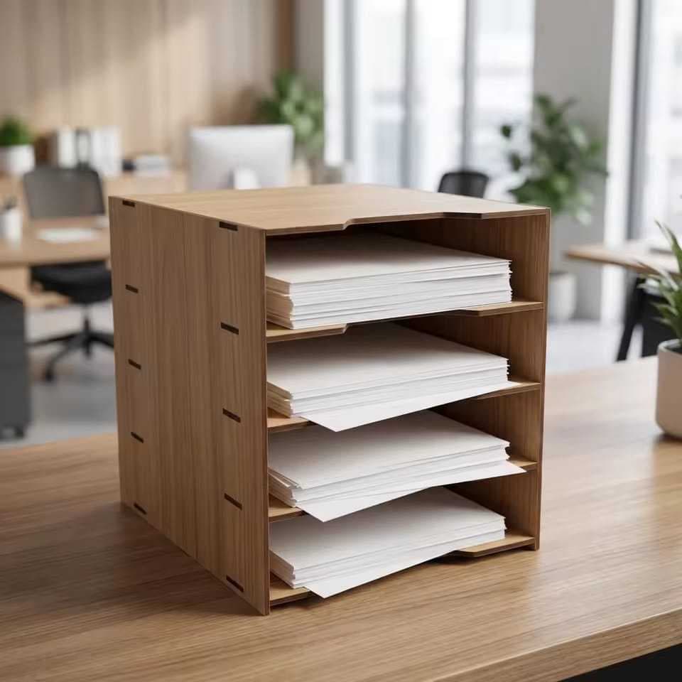 Organizador Papéis e Documentos em MDF CRÚ