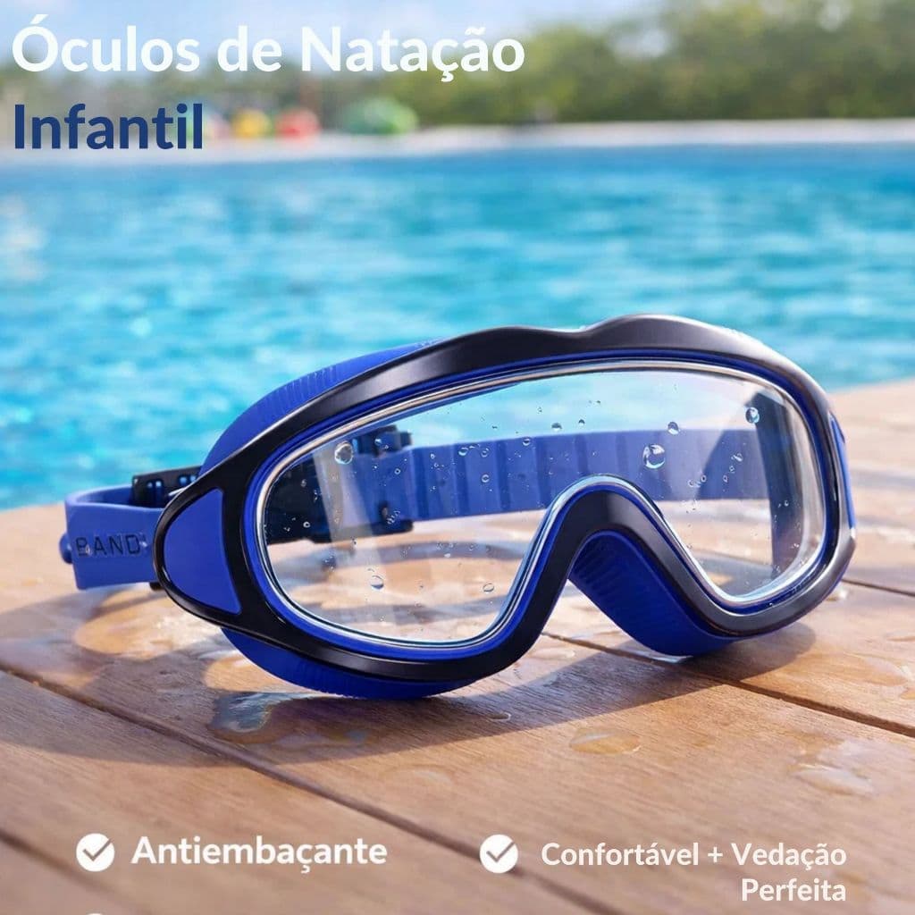 Óculos Natação Infantil Antiembaçante Treino Piscina Menino Menina