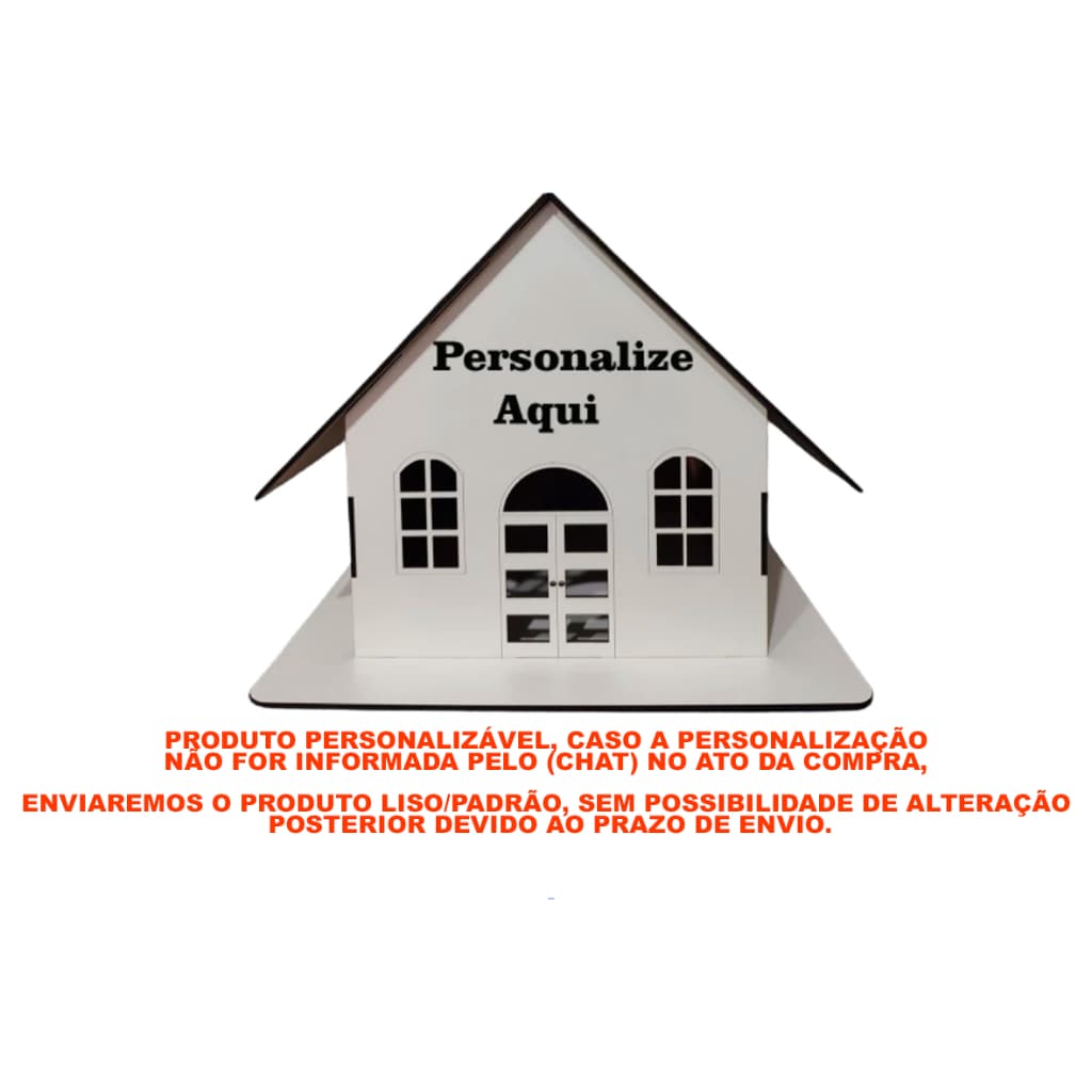 Igreja Casinha Cofre Personalizado Pedidos de Oração 25x30cm em MDF 3mm