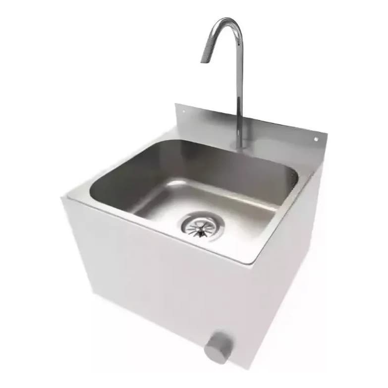 Pia de Assepsia para Mãos com Botão de Acionamento Joelho