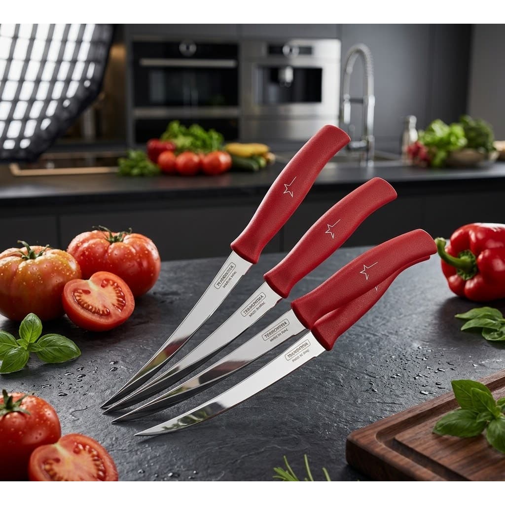 Kit 4 Facas de Tomate Aço Inoxidável 23cm Tramontina