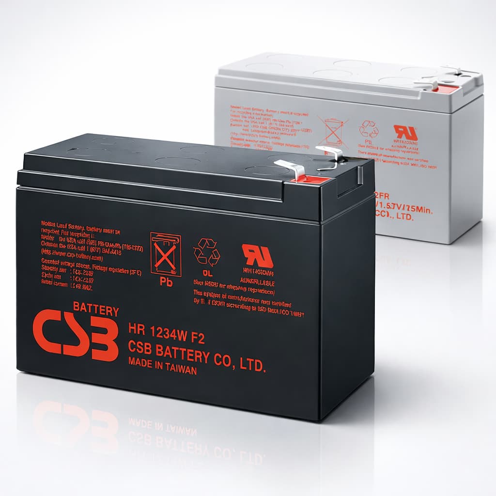 Bateria CSB HR-1234W-F2 9Ah / 12V - Para Cerca Elétrica, Carrinho Infantil, Nobreaks, Caixa de Som e UPS.