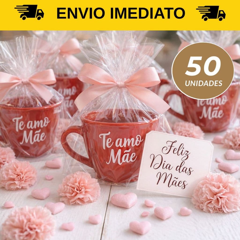 Kit até 50 Xicaras te amo dia dos namorados cantinho do café dia das mães lembrancinha café