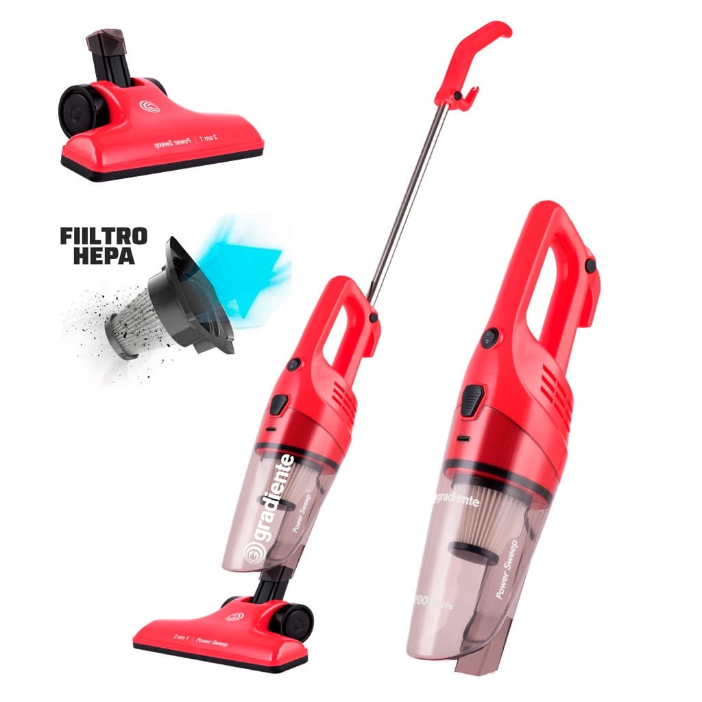 Aspirador De Pó Power Sweep 1200w 2 Em 1 Vermelho Gradiente
