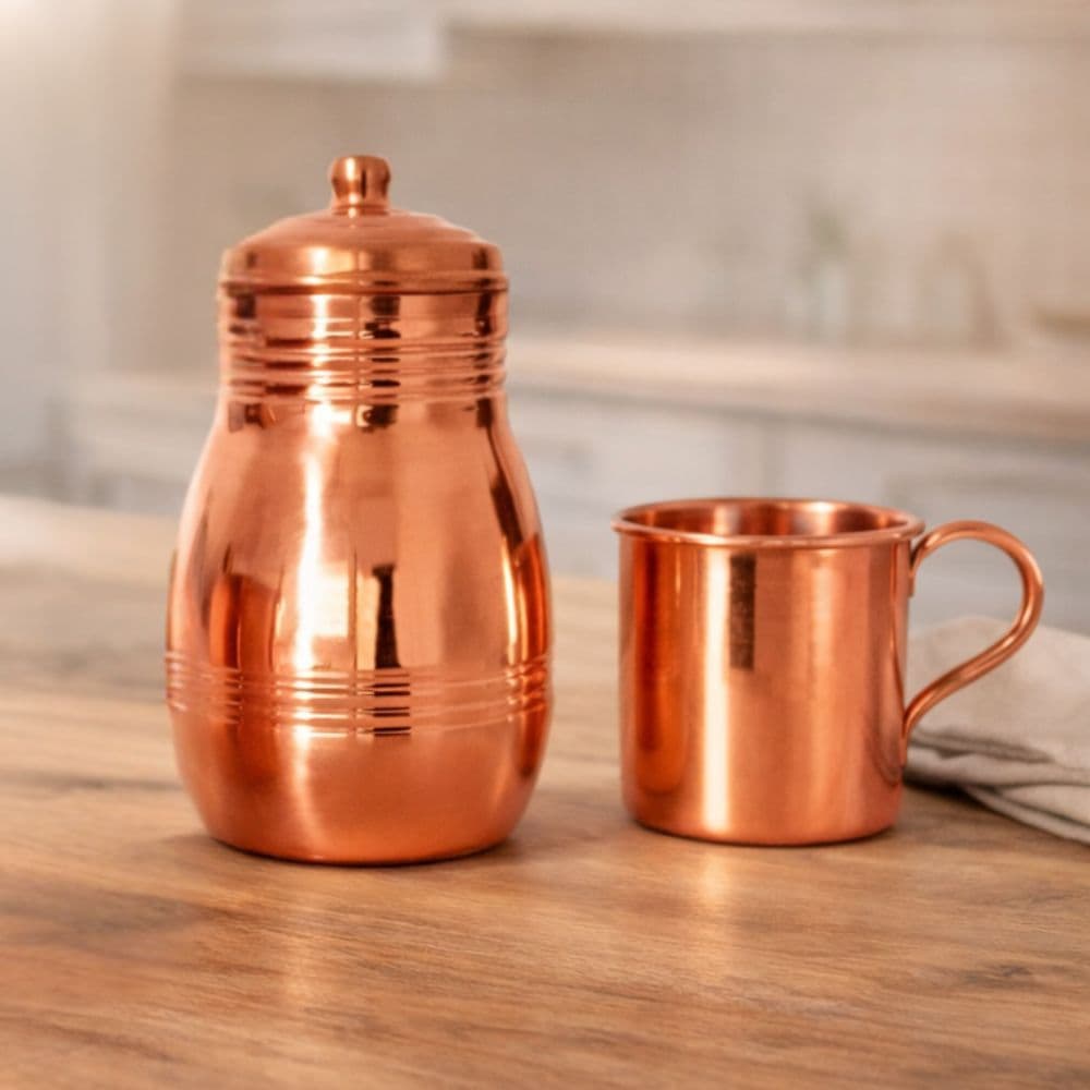 Moringa E Caneca De Cobre Puro 1 Litro | Beneficios Do Cobre