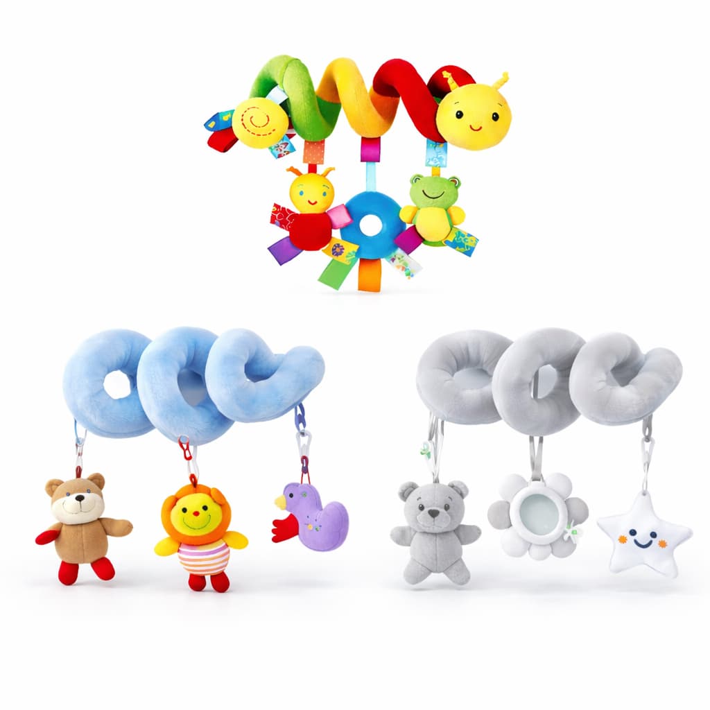 Mobile Centopeia Espiral Carrinho Bebê Conforto Berço Com Barulho de Chocalho Infantil bebe Cadeirão